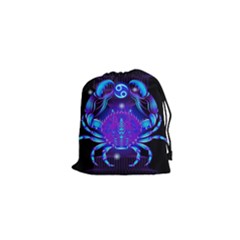 Sign Cancer Zodiac Drawstring Pouches (xs)  by Mariart
