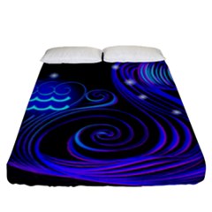 Sign Aquarius Zodiac Fitted Sheet (king Size) by Mariart