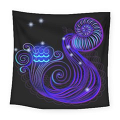 Sign Aquarius Zodiac Square Tapestry (large) by Mariart
