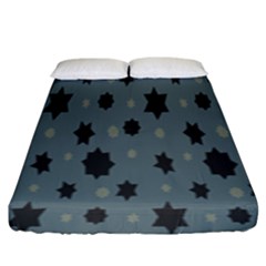 Star Space Black Grey Blue Sky Fitted Sheet (king Size) by Mariart