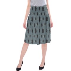 Star Space Black Grey Blue Sky Midi Beach Skirt by Mariart