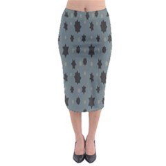 Star Space Black Grey Blue Sky Midi Pencil Skirt by Mariart