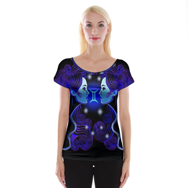 Sign Gemini Zodiac Women s Cap Sleeve Top