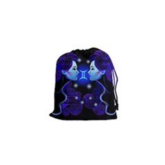 Sign Gemini Zodiac Drawstring Pouches (xs)  by Mariart