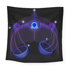 Sign Libra Zodiac Square Tapestry (large)