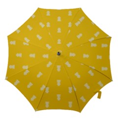 Waveform Disco Wahlin Retina White Yellow Vertical Hook Handle Umbrellas (large) by Mariart