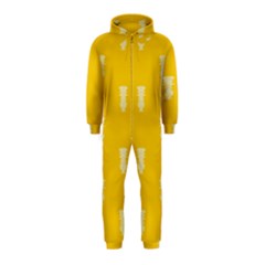 Waveform Disco Wahlin Retina White Yellow Vertical Hooded Jumpsuit (kids)