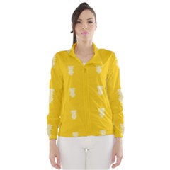 Waveform Disco Wahlin Retina White Yellow Vertical Wind Breaker (women) by Mariart