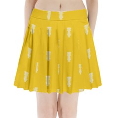 Waveform Disco Wahlin Retina White Yellow Vertical Pleated Mini Skirt by Mariart