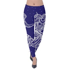 Virgo Zodiac Star Velvet Leggings