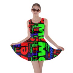 Writing Color Rainbow Skater Dress by Mariart