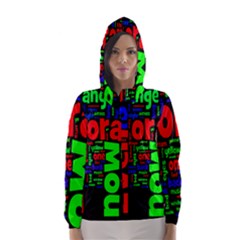 Writing Color Rainbow Hooded Wind Breaker (women) by Mariart