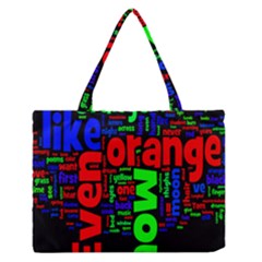 Writing Color Rainbow Medium Zipper Tote Bag by Mariart