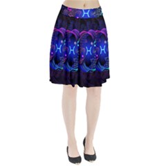 Sign Pisces Zodiac Pleated Skirt by Mariart