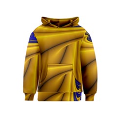 Waves Wave Chevron Gold Blue Paint Space Sky Kids  Pullover Hoodie