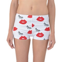 Smooch Pattern Design Boyleg Bikini Bottoms by Nexatart