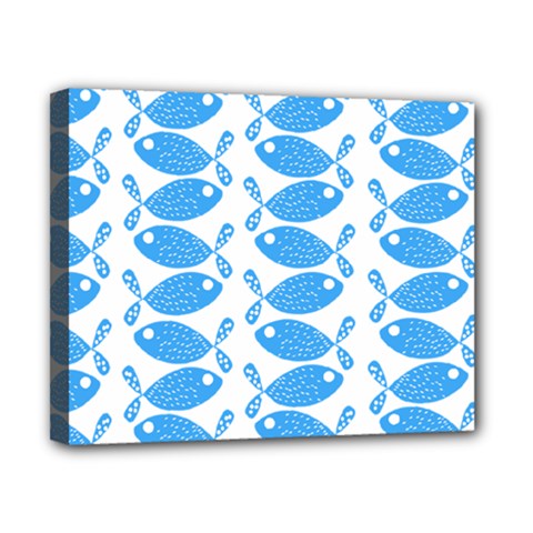 Fish Pattern Background Canvas 10  X 8  by Nexatart