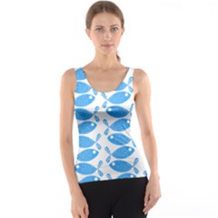 Fish Pattern Background Tank Top by Nexatart