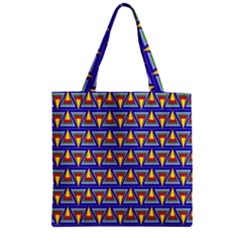 Seamless Prismatic Pythagorean Pattern Zipper Grocery Tote Bag by Nexatart