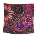 Sunset Floral Square Tapestry (Large) View1