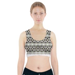 Abstract Camouflage Sports Bra With Pocket by dflcprints