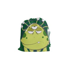 The Most Ugly Alien Ever Drawstring Pouches (small)  by Catifornia