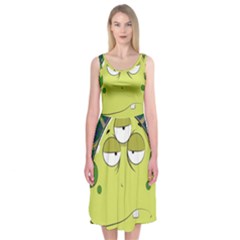 The Most Ugly Alien Ever Midi Sleeveless Dress by Catifornia