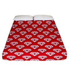 Diamond Pattern Fitted Sheet (California King Size)