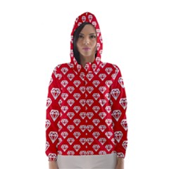 Diamond Pattern Hooded Wind Breaker (Women)