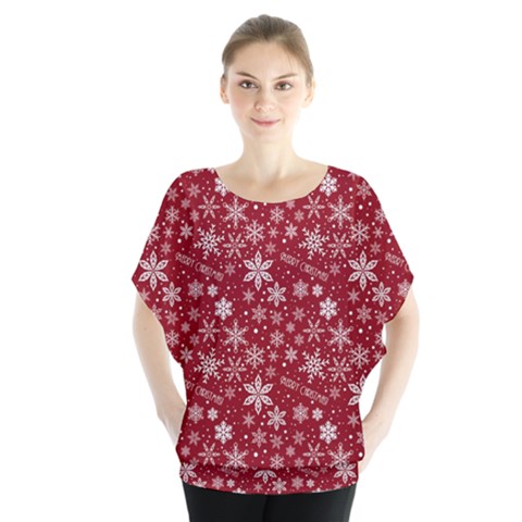 Merry Christmas Pattern Blouse by Nexatart