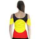 Flag Of Australian Aborigines Butterfly Sleeve Cutout Tee  View2