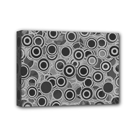 Abstract Grey End Of Day Mini Canvas 7  X 5  by Ivana