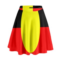 Flag Of Australian Aborigines High Waist Skirt by Nexatart