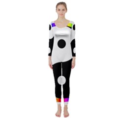 Rainbow Around Yinyang Long Sleeve Catsuit by Nexatart