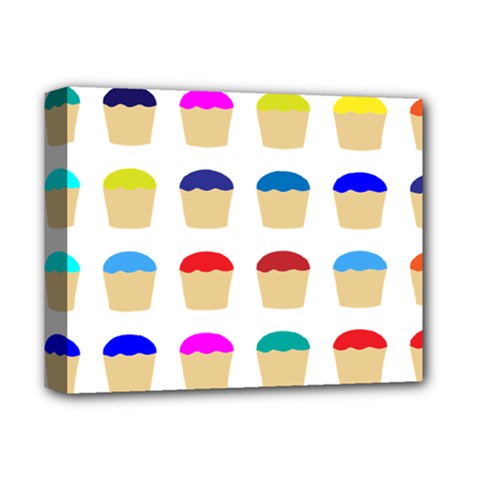 Colorful Cupcakes Pattern Deluxe Canvas 14  X 11  by Nexatart