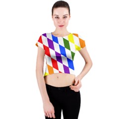 Rainbow Flag Bavaria Crew Neck Crop Top by Nexatart