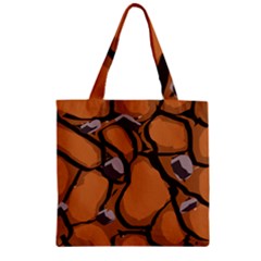 Seamless Dirt Texture Zipper Grocery Tote Bag