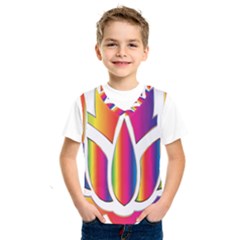 Rainbow Lotus Flower Silhouette Kids  Sportswear by Nexatart
