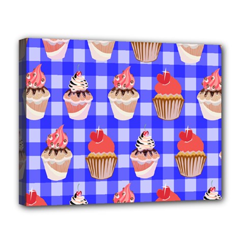 Cake Pattern Canvas 14  X 11  by Nexatart