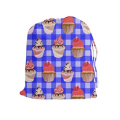 Cake Pattern Drawstring Pouches (extra Large) by Nexatart