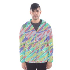 Crayon Texture Hooded Wind Breaker (men) by Nexatart