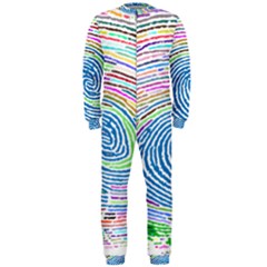 Prismatic Fingerprint Onepiece Jumpsuit (men)  by Nexatart