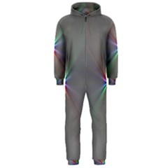 Square Rainbow Hooded Jumpsuit (men)  by Nexatart