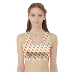 Candy Corn Seamless Pattern Sports Bra With Border by Nexatart