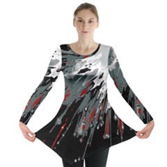 Big Bang Long Sleeve Tunic  by ValentinaDesign