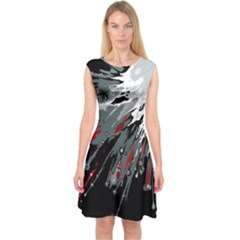 Big Bang Capsleeve Midi Dress by ValentinaDesign