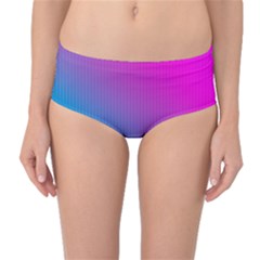 With Wireframe Terrain Modeling Fabric Wave Chevron Waves Pink Blue Mid-waist Bikini Bottoms by Mariart