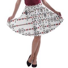 Bioplex Maps Molecular Chemistry Of Mathematical Physics Small Army Circle A-line Skater Skirt