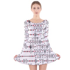 Bioplex Maps Molecular Chemistry Of Mathematical Physics Small Army Circle Long Sleeve Velvet Skater Dress by Mariart