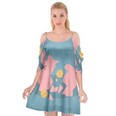 Coins Pink Coins Piggy Bank Dollars Money Tubes Cutout Spaghetti Strap Chiffon Dress by Mariart